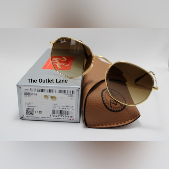 Model Display Ray-Ban Hexagonal Gradient Brown RB3548N - Picture 3 of 16